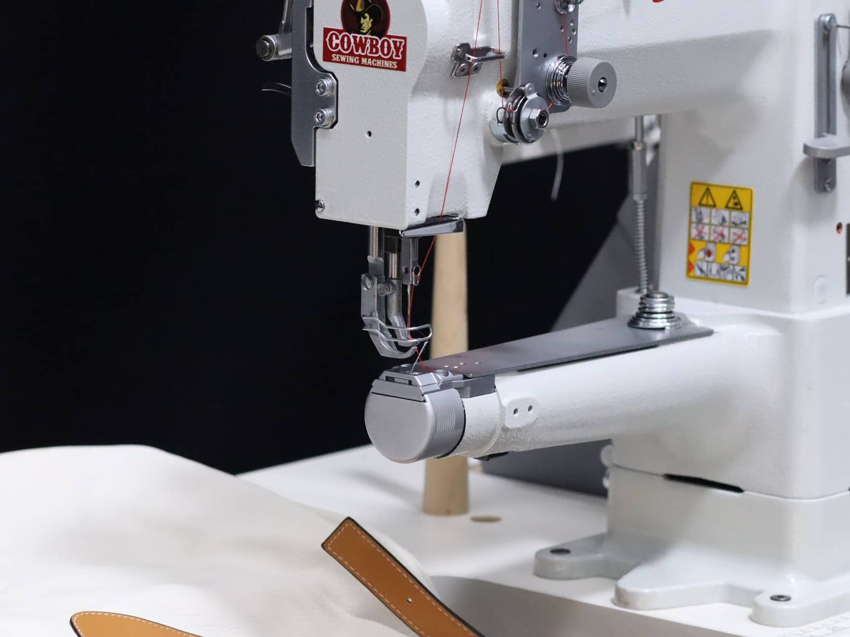narrow cylinder arm walking foot sewing machine