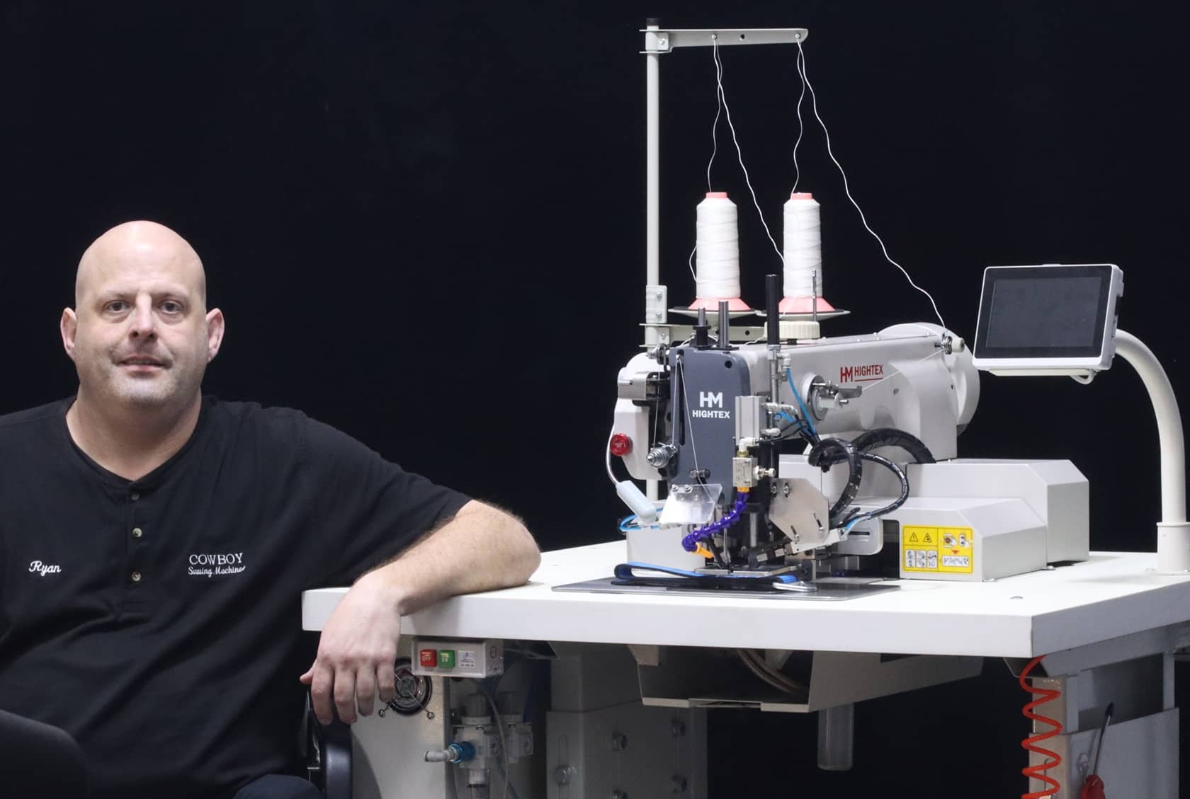 Heavy duty automatic safety rope sewing machine