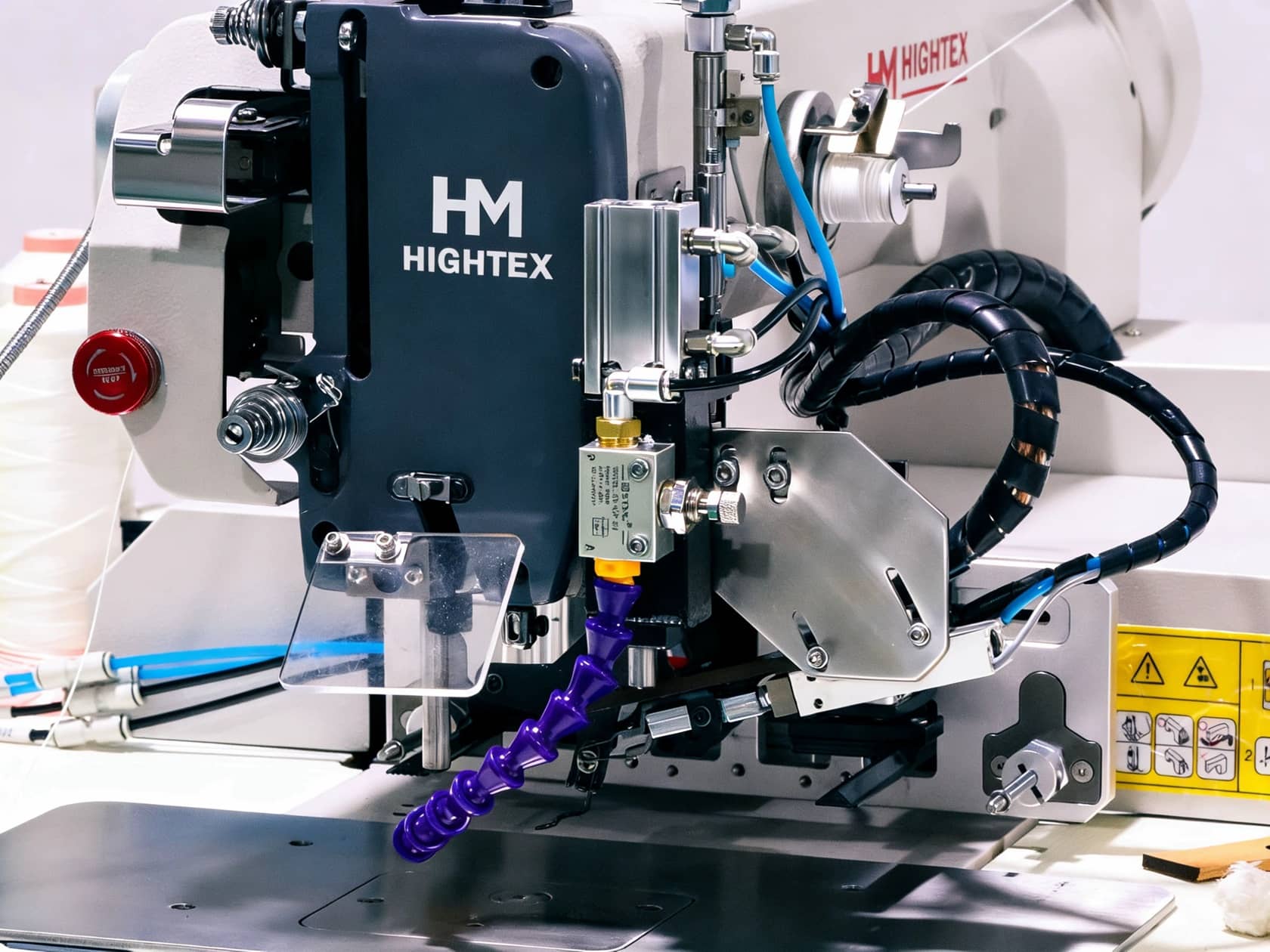 Heavy duty automated climbing rope sewing machine