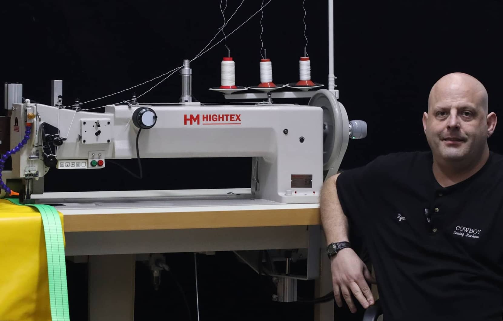 Long arm Double Needle upholstery sewing machine