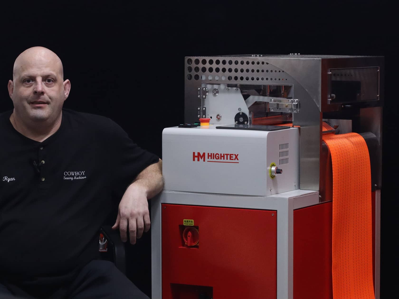 hot knife webbing cutting machine for 300mm wide webbing